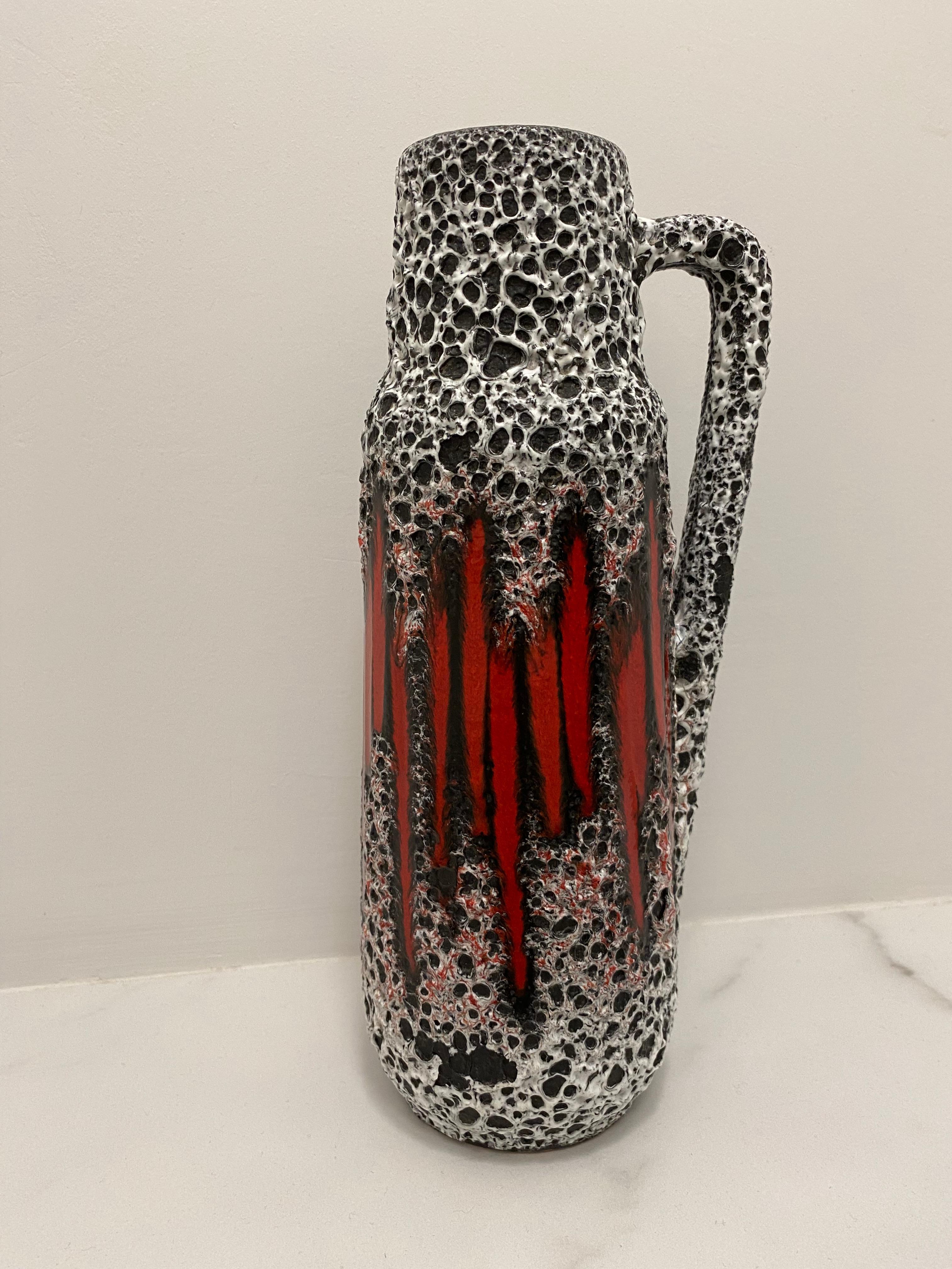 Fat Lava Vase (decor Lora) by Scheurich Keramik Germany For Sale 1