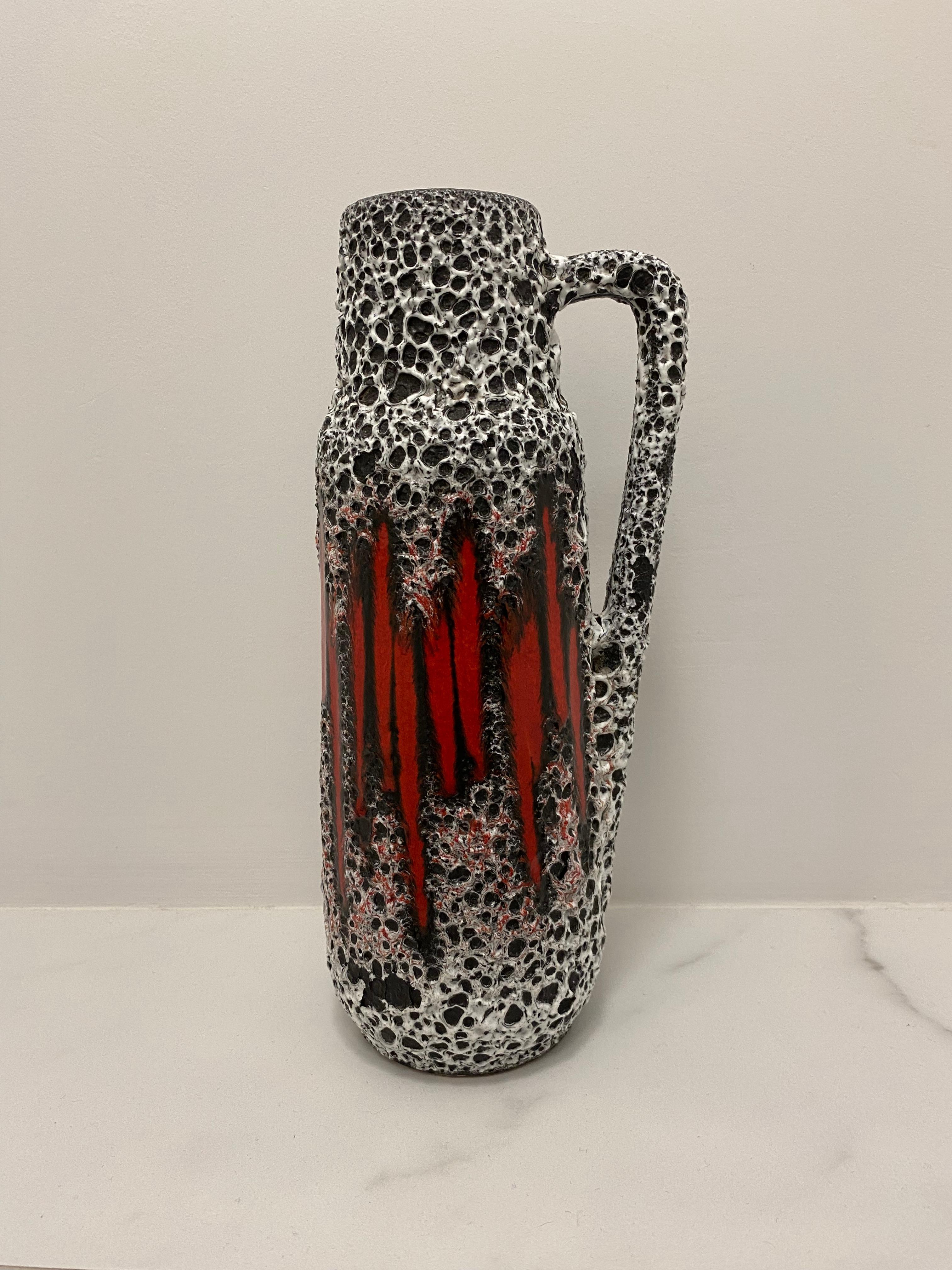 Fat Lava Vase (decor Lora) by Scheurich Keramik Germany For Sale 2