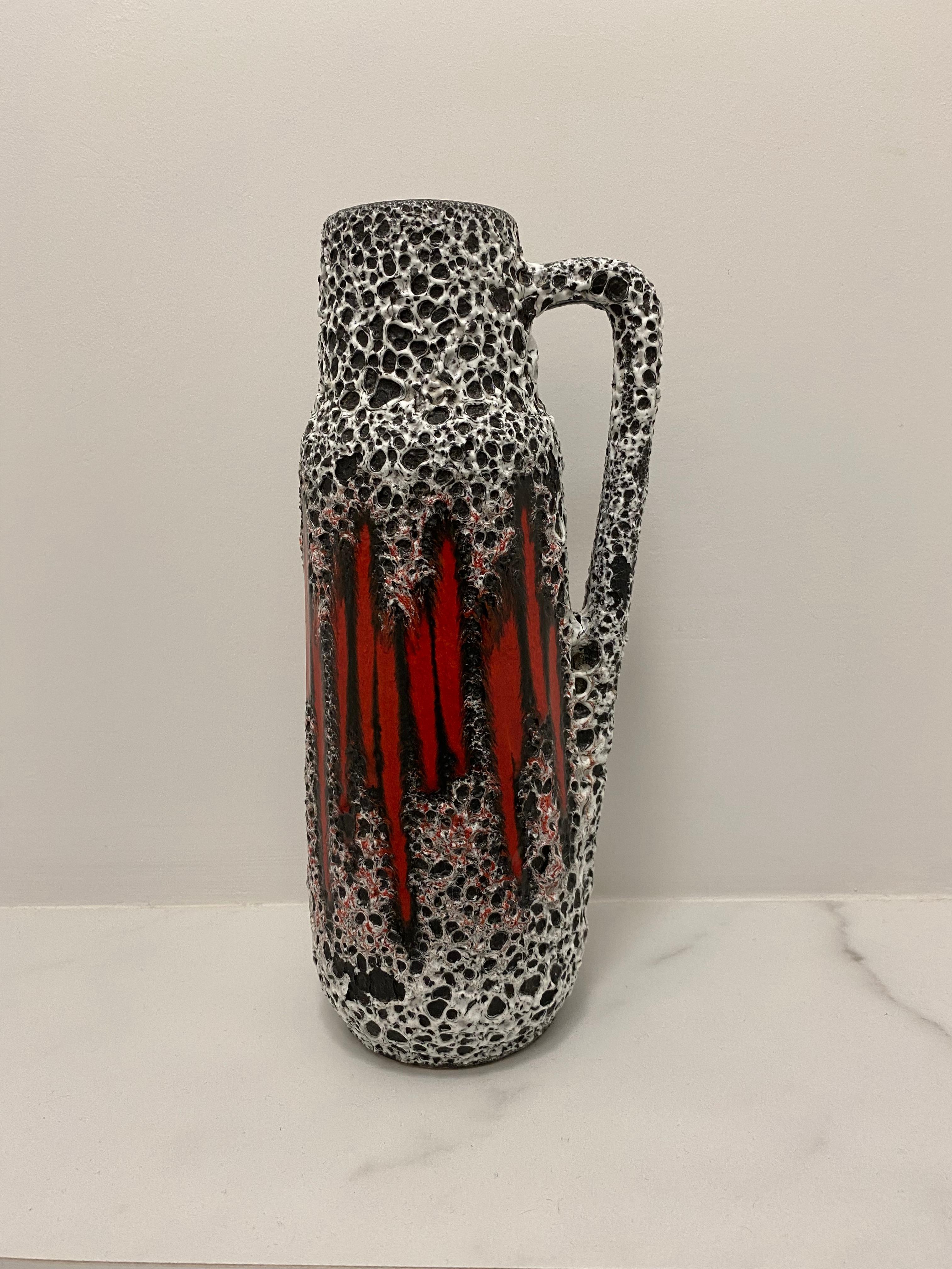Fat Lava Vase (decor Lora) by Scheurich Keramik Germany For Sale 3