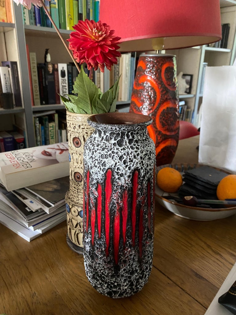 Fat Lava Vase (decor Lora) by Scheurich Keramik Germany For Sale