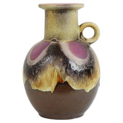 Fat Lava Vase Purple Brown West Germany Dumler Breiden 667-25