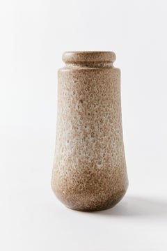Fat Lava Vase with Textured Sand Tones, West Germany, 1960s