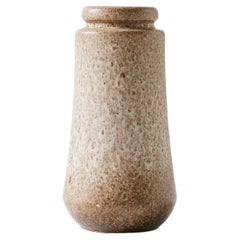 Fat Lava Vase with Textured Sand Tones, West Germany, 1960s