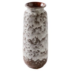 Vintage Fat Lava Vase with White Textured Finish, West Germany, 1960s