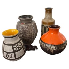 Fat Lava Vases from the Seventies Set of 4