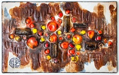 Placas murales de lava gorda de Ruscha Keramik, años 70