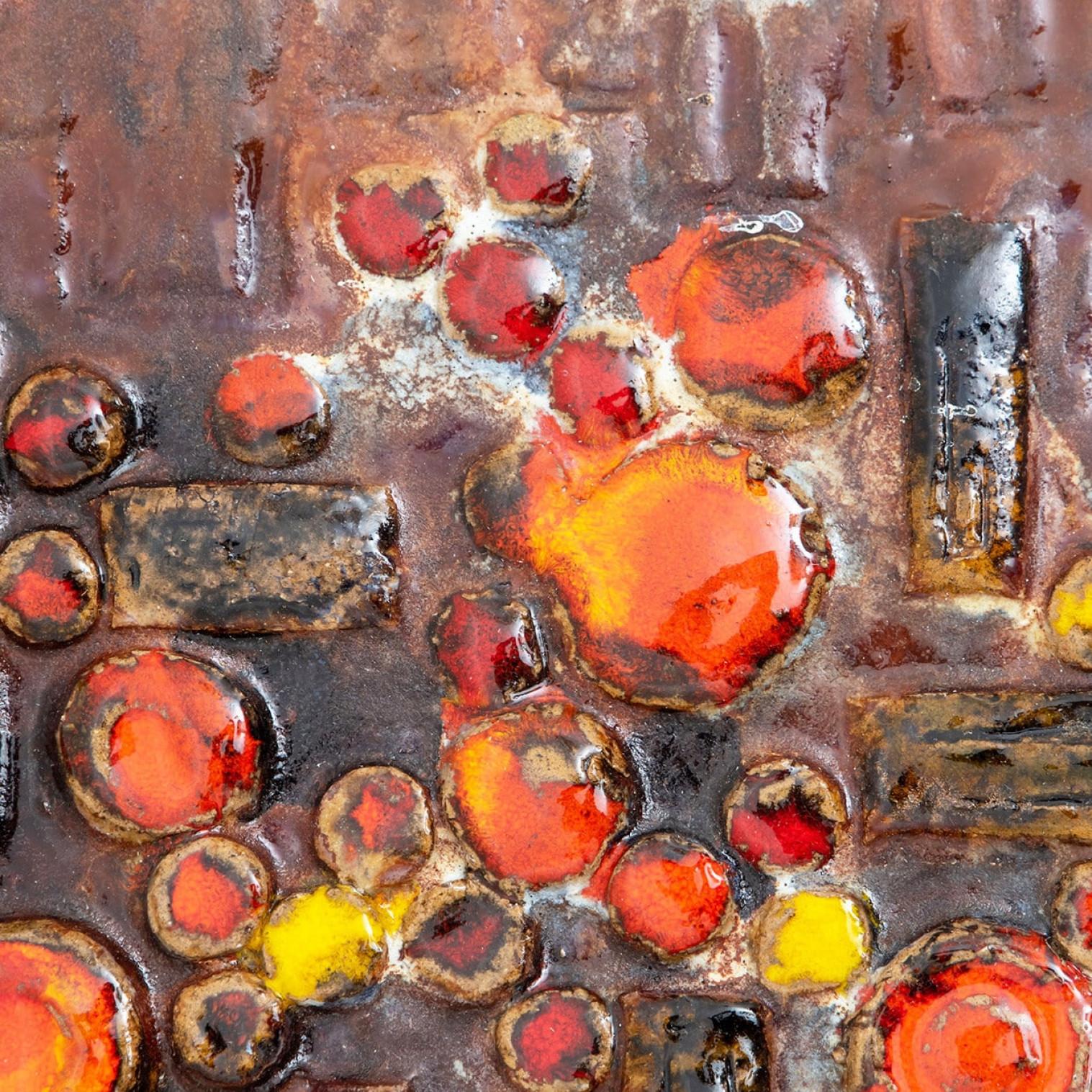 Ceramica Placche da parete in lava grassa di Ruscha Keramik, anni '70 in vendita