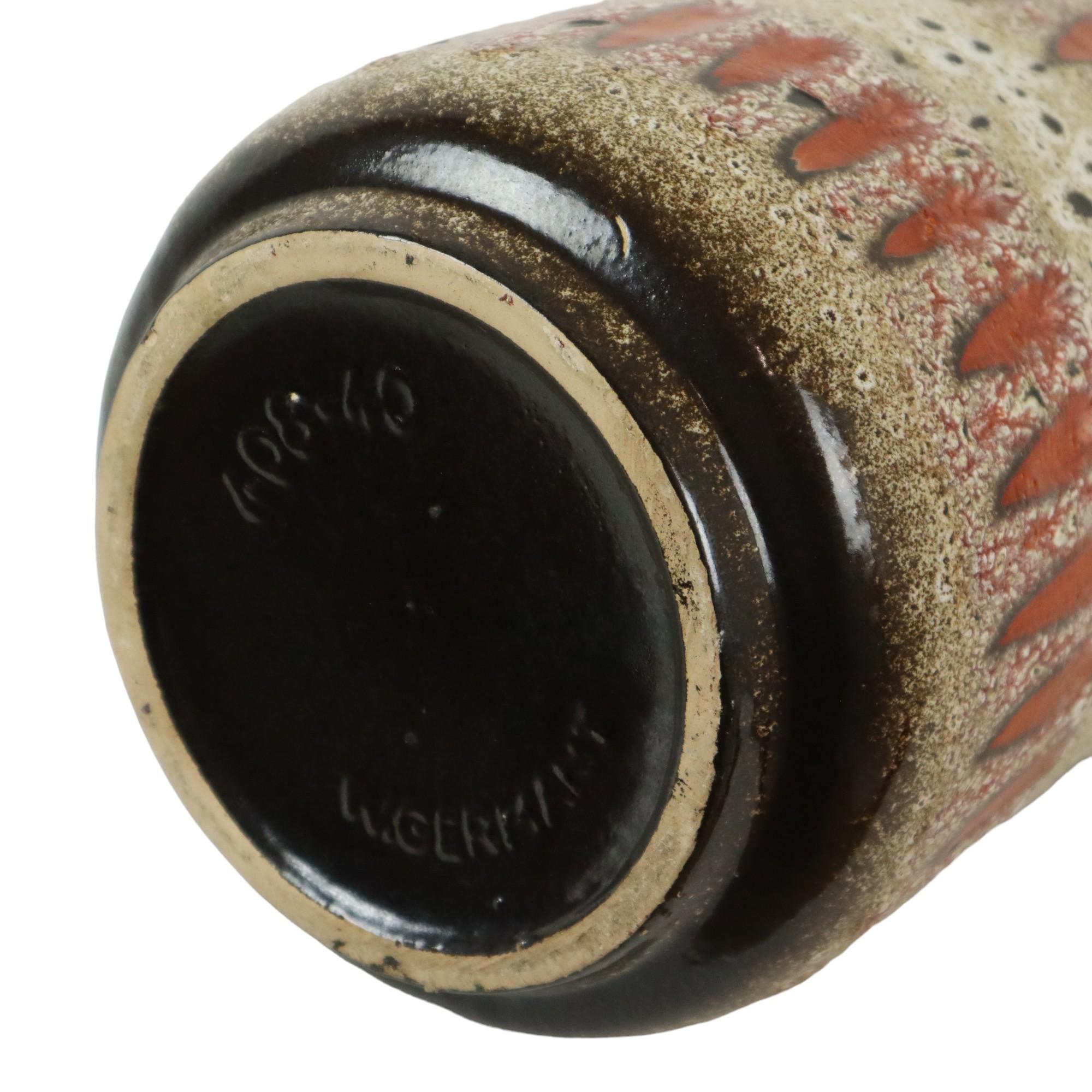 Fat Lava Germania Ovest Vaso di terracotta Scheurich Lora Arancione 408-40 in vendita 3