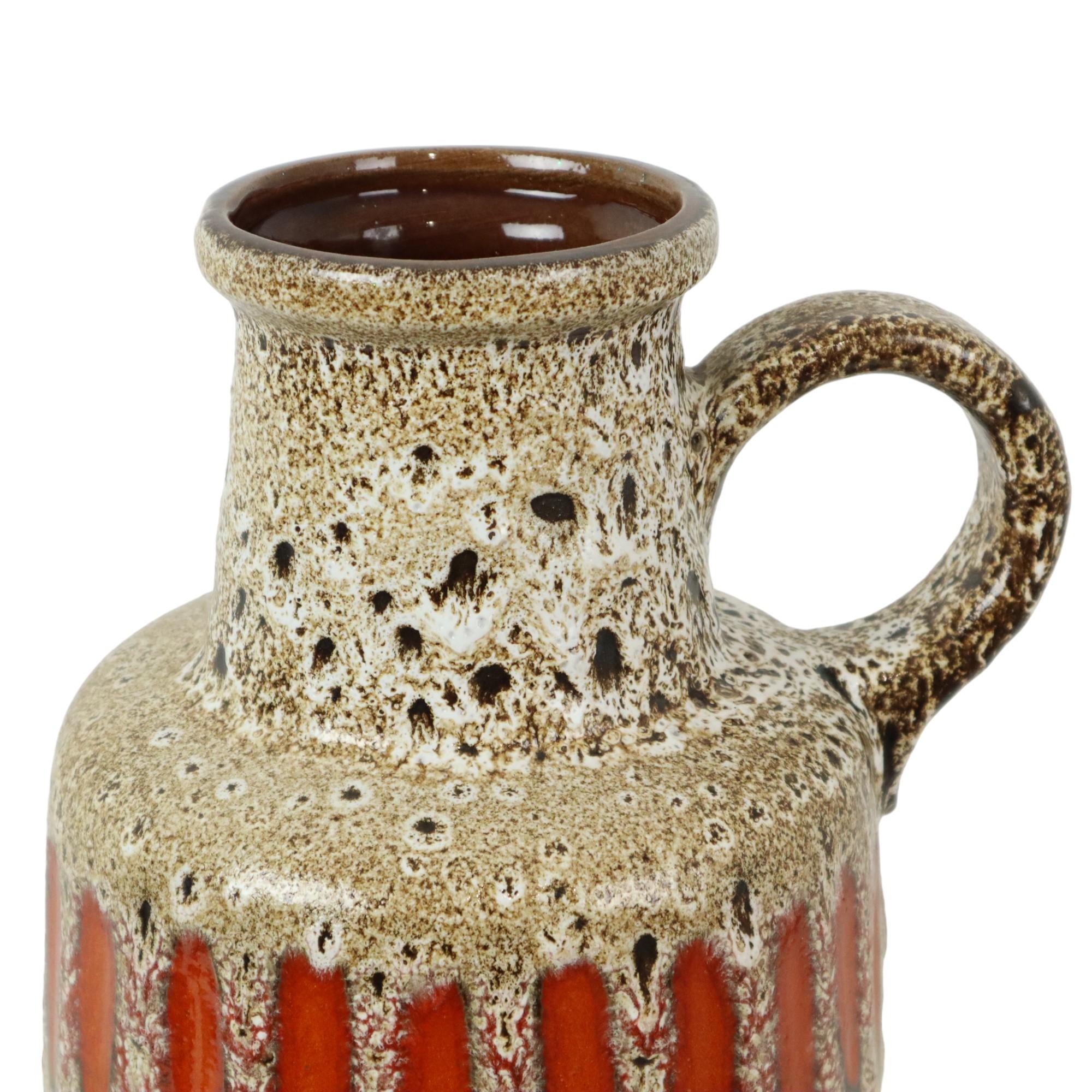 Grande vaso vintage Scheurich, vaso 'Lora', ceramica della Germania occidentale degli anni '70, numerato in basso 408-40.

Raro vaso Scheurich della collezione 