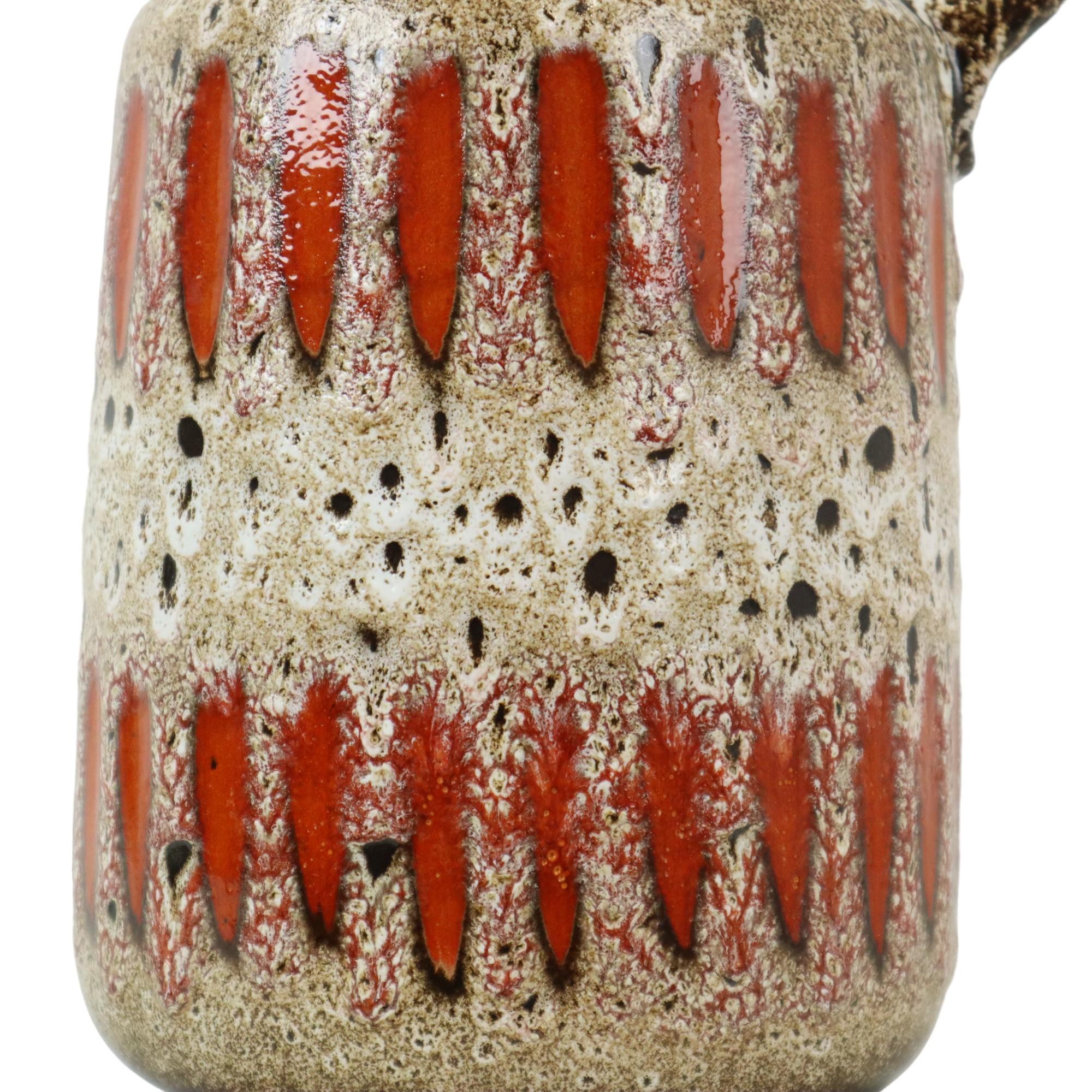 Tedesco Fat Lava Germania Ovest Vaso di terracotta Scheurich Lora Arancione 408-40 in vendita