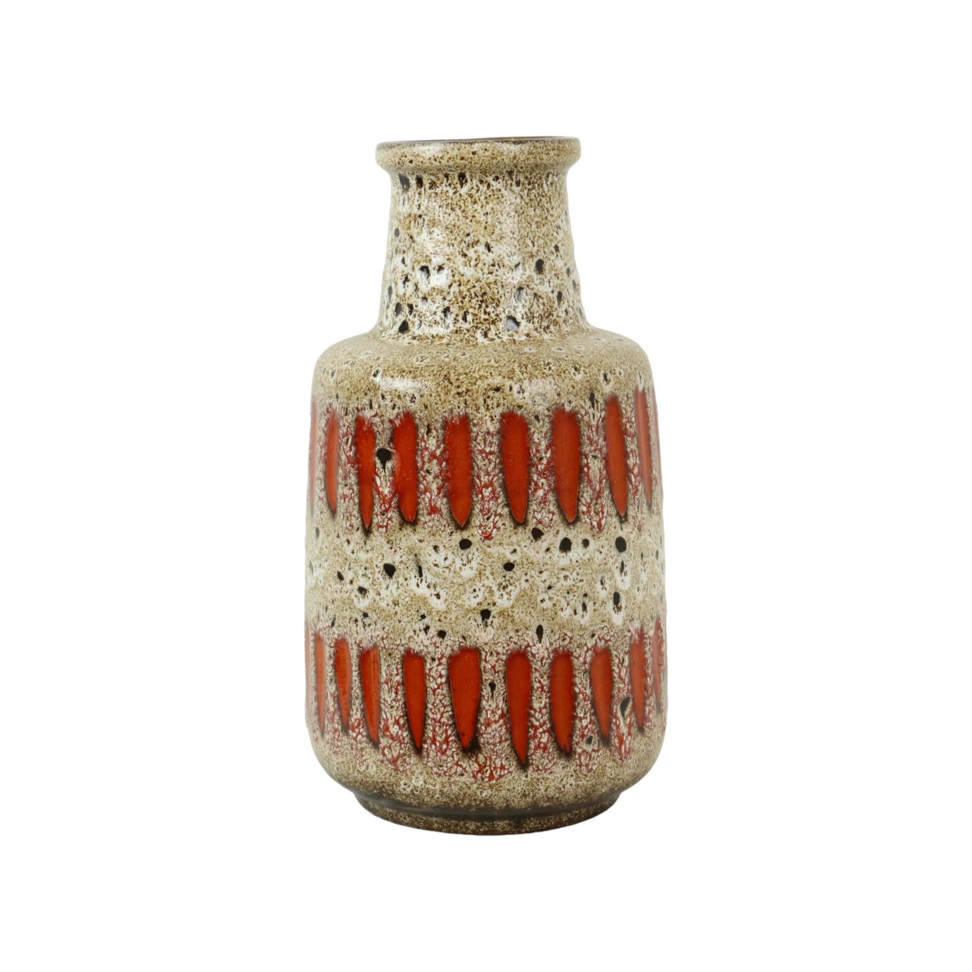 Fat Lava Germania Ovest Vaso di terracotta Scheurich Lora Arancione 408-40 In condizioni buone in vendita a Poperinge, BE