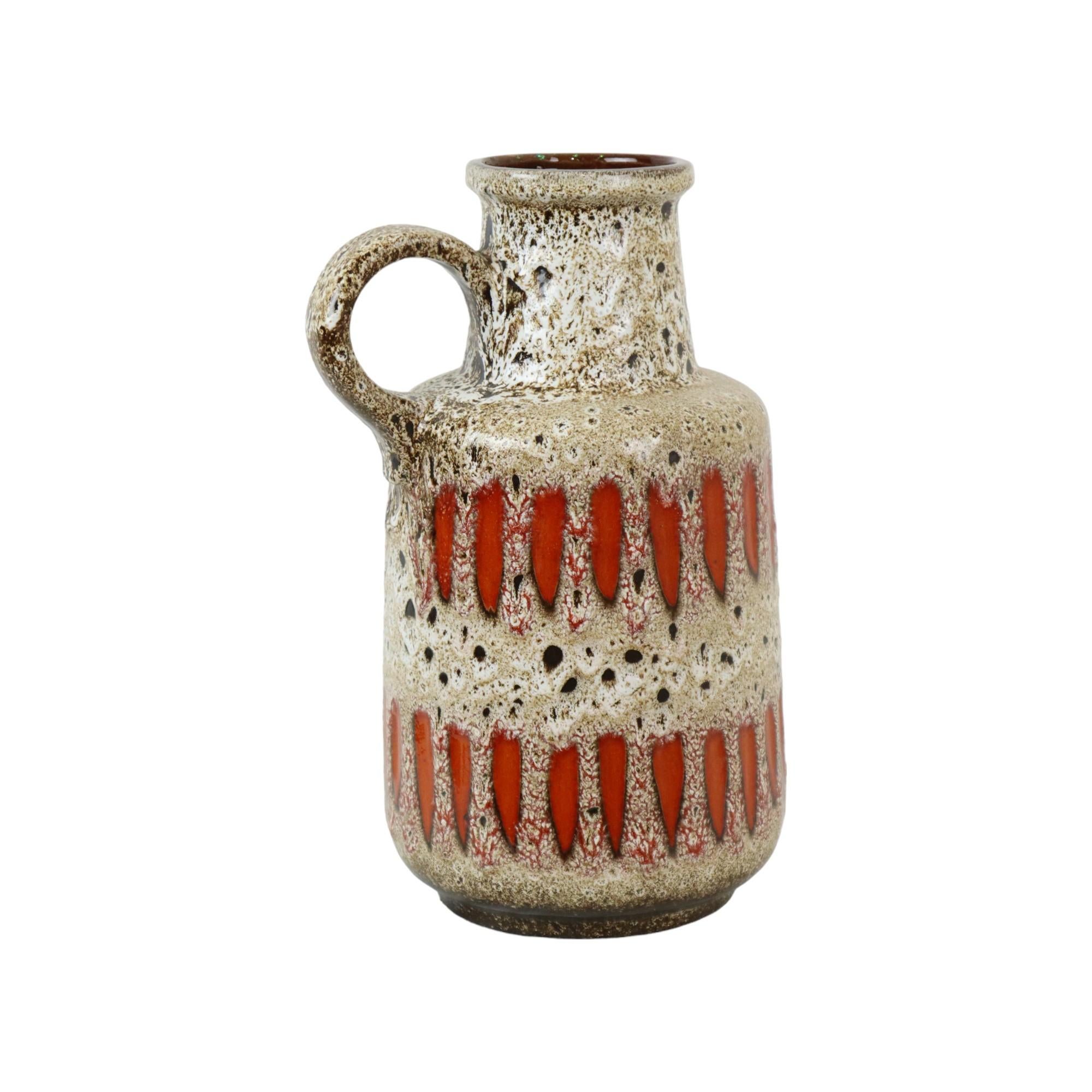 Fat Lava Germania Ovest Vaso di terracotta Scheurich Lora Arancione 408-40 in vendita 1