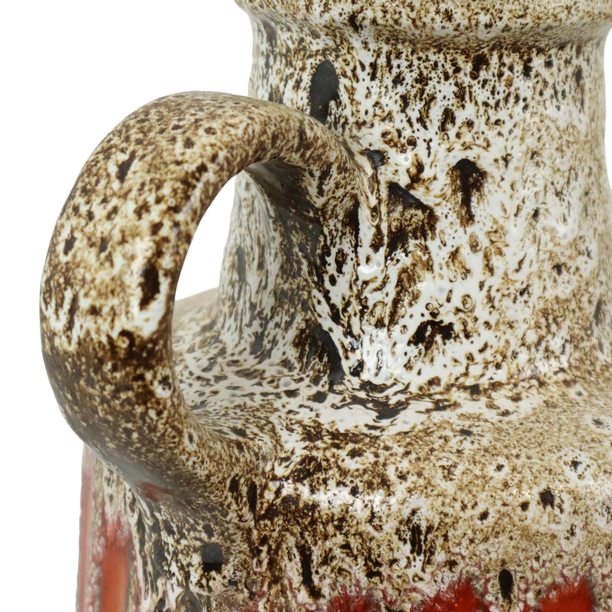 Fat Lava Germania Ovest Vaso di terracotta Scheurich Lora Arancione 408-40 in vendita 2