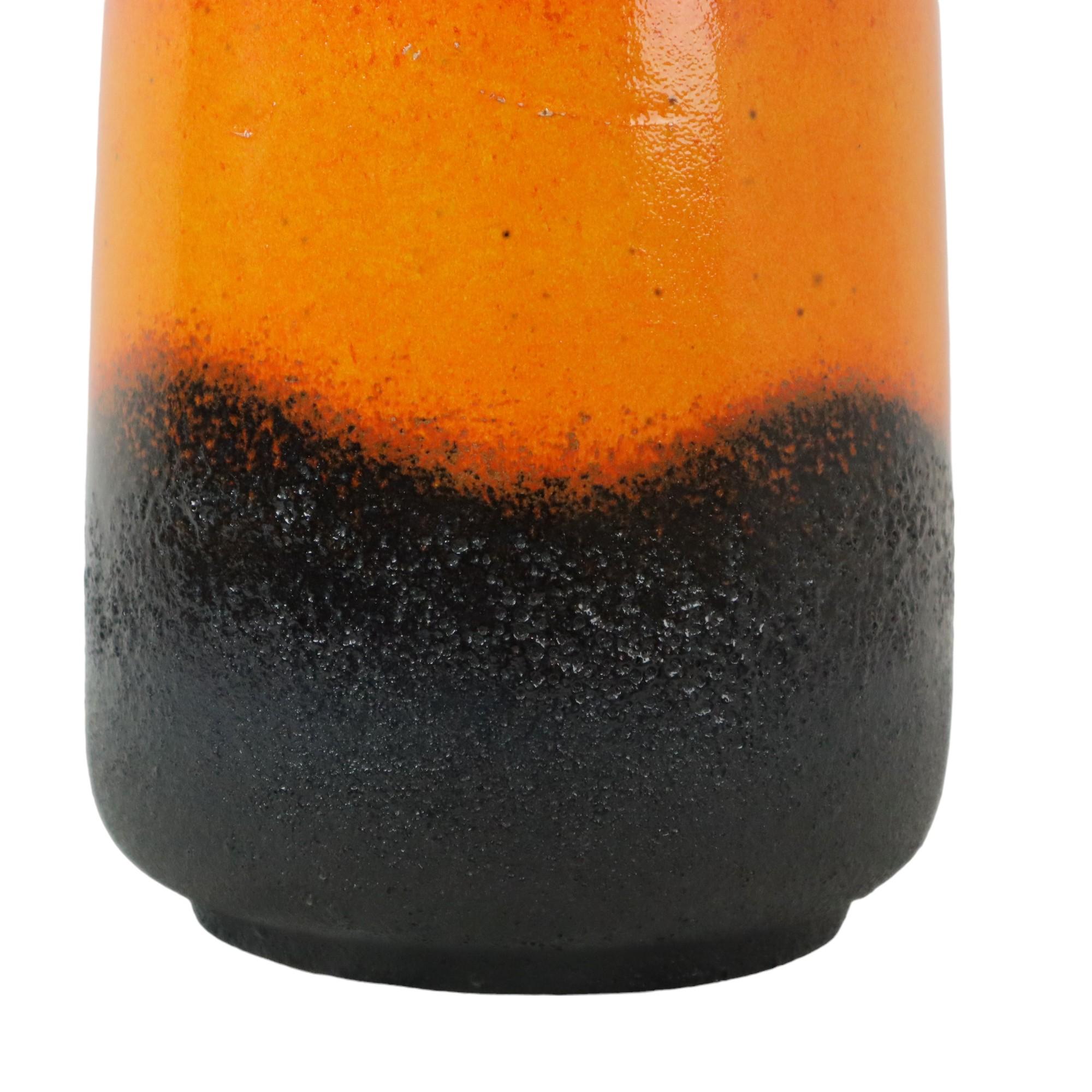 Tedesco Fat Lava Vaso Germania Ovest in terracotta Scheurich Arancione Rosso Nero 408-40 in vendita