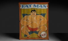 Fat Man Circus Banner, America circa 1950
