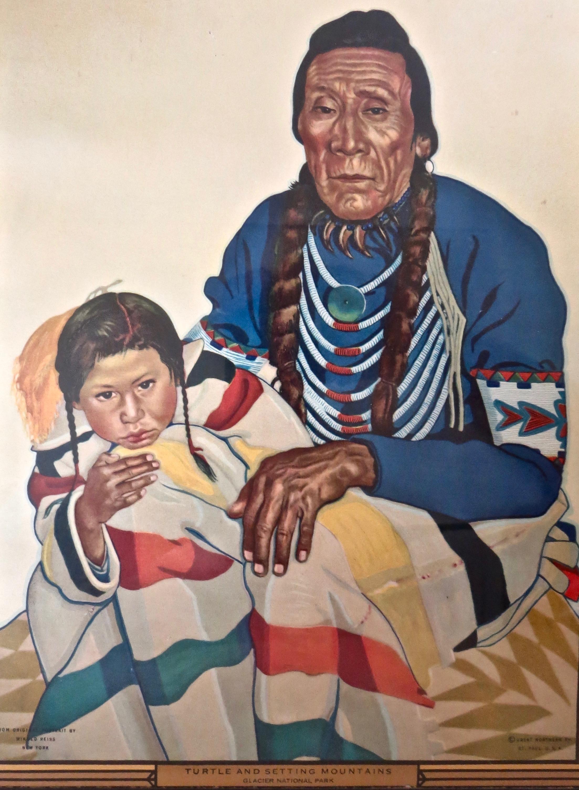 Nicely colored original lithograph entitled 