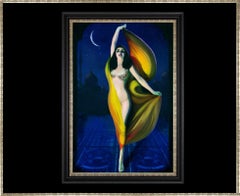 Fatima, after Rolf Armstrong Hollywood Regency Oil Painting by Kirill Repin