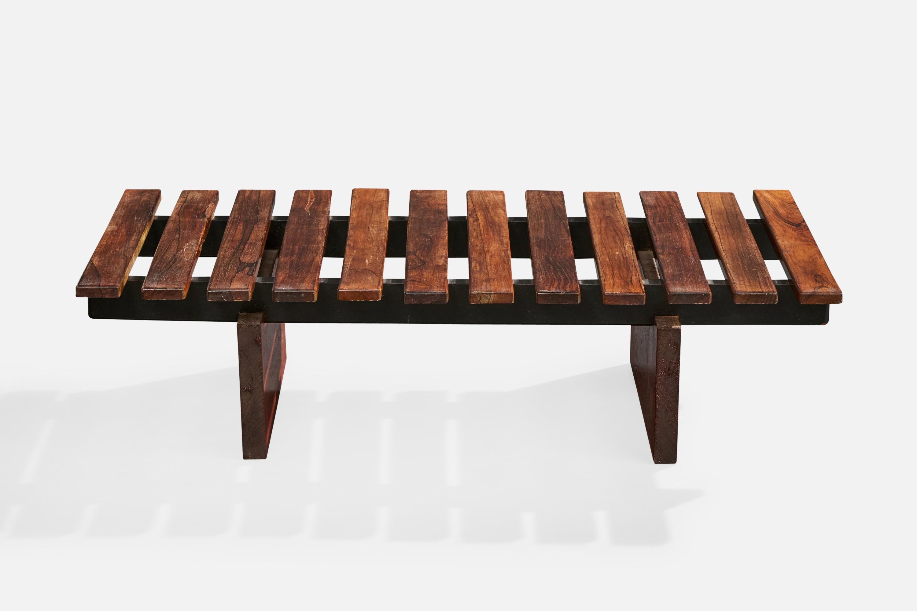 Mid-Century Modern Fatima Arquitetura e Interiores, Banc, Wood, Brésil, années 1960 en vente