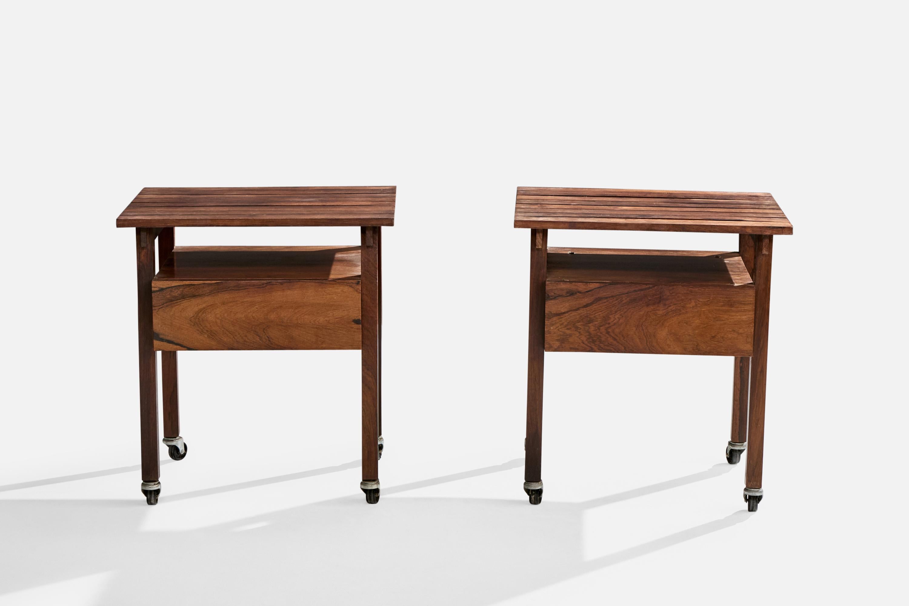 Mid-Century Modern Fatima Arquitetura e Interiores, tables d'appoint, bois, Brésil, 1960 en vente
