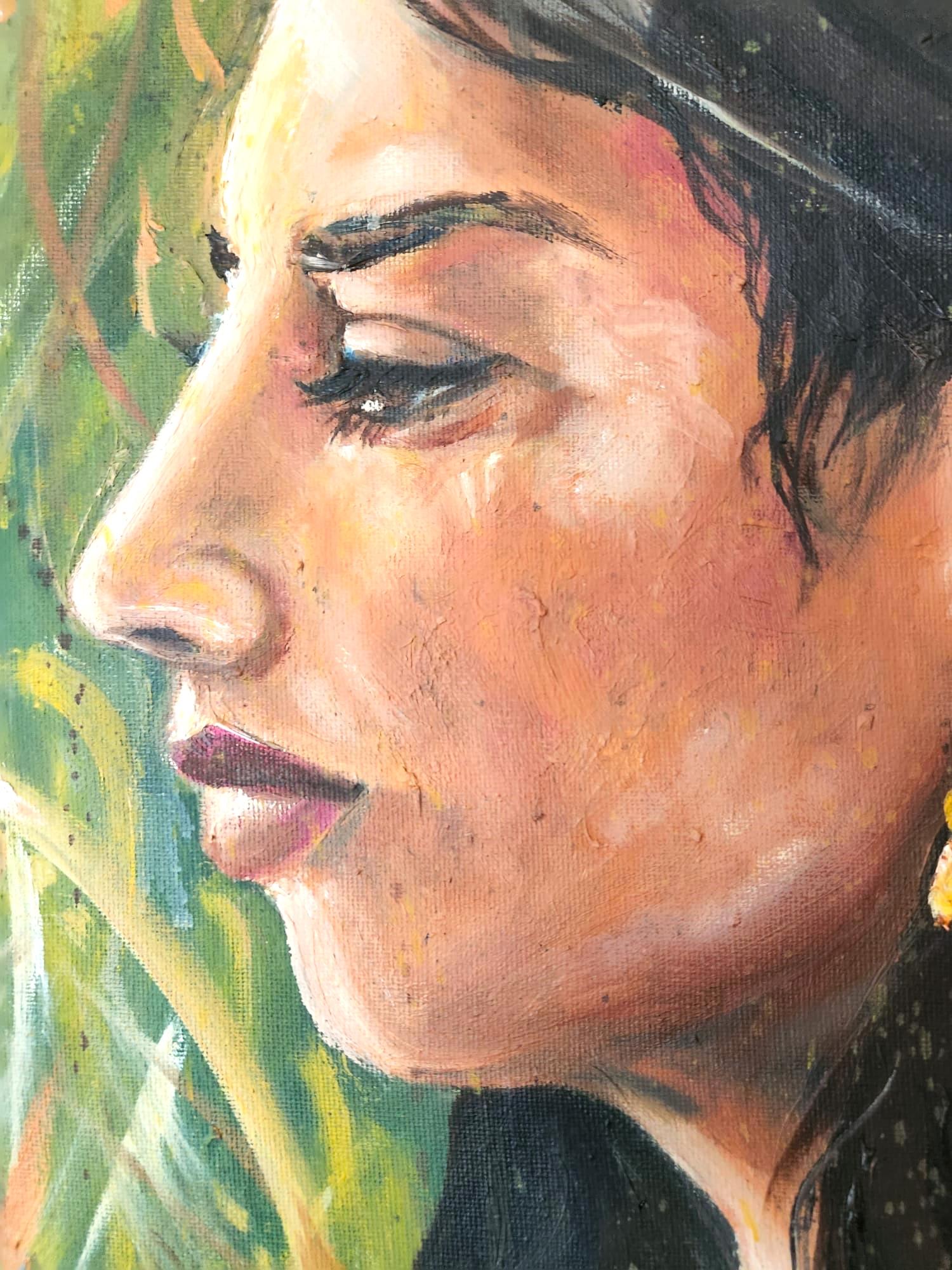 Tutte le fasi - Portrait Painting Marrone di Fatima Zaidi