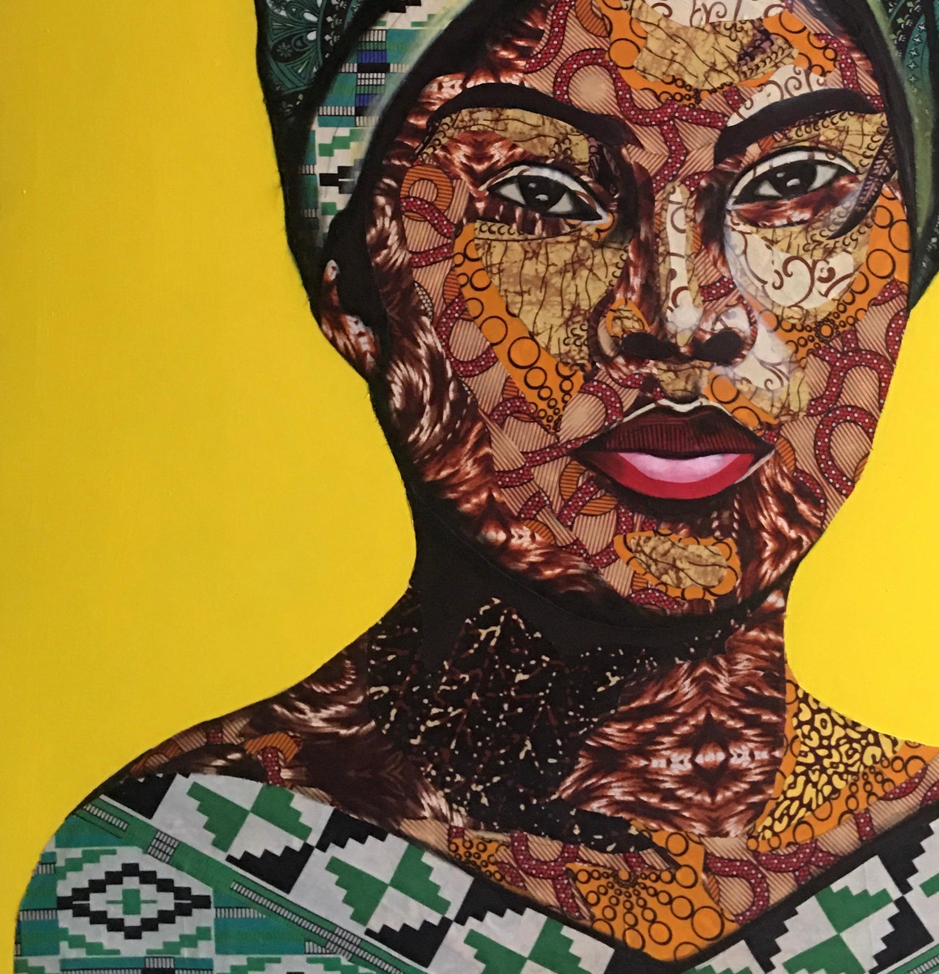 Arike - Figurative Painting Giallo di Fatunmbi Anjolaoluwa Grace