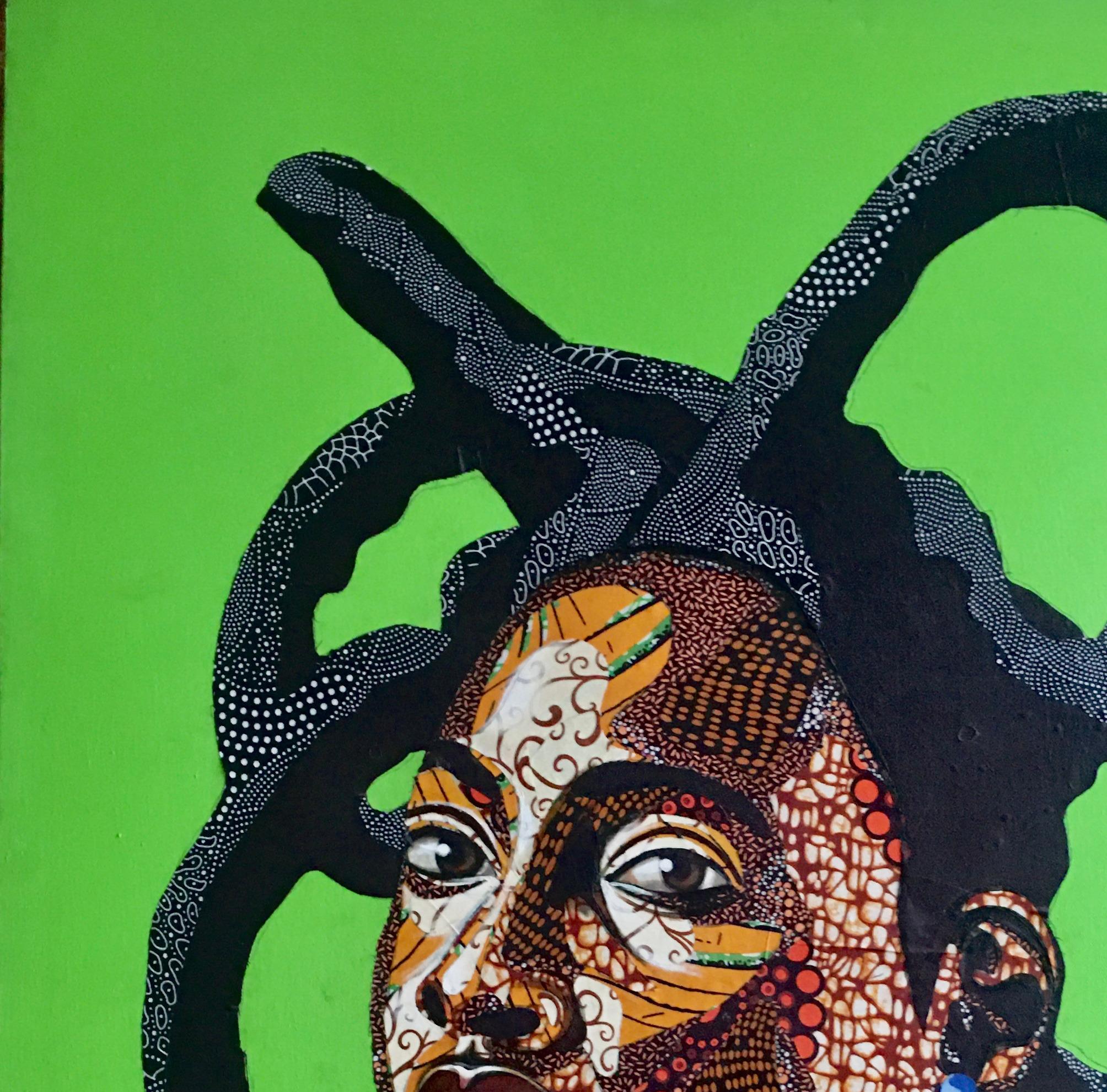 Medusa - Painting by Fatunmbi Anjolaoluwa Grace