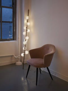 Fauchard Brass and Glass Leaning Floor Lamp, Designed by Blueprint Lighting 2020