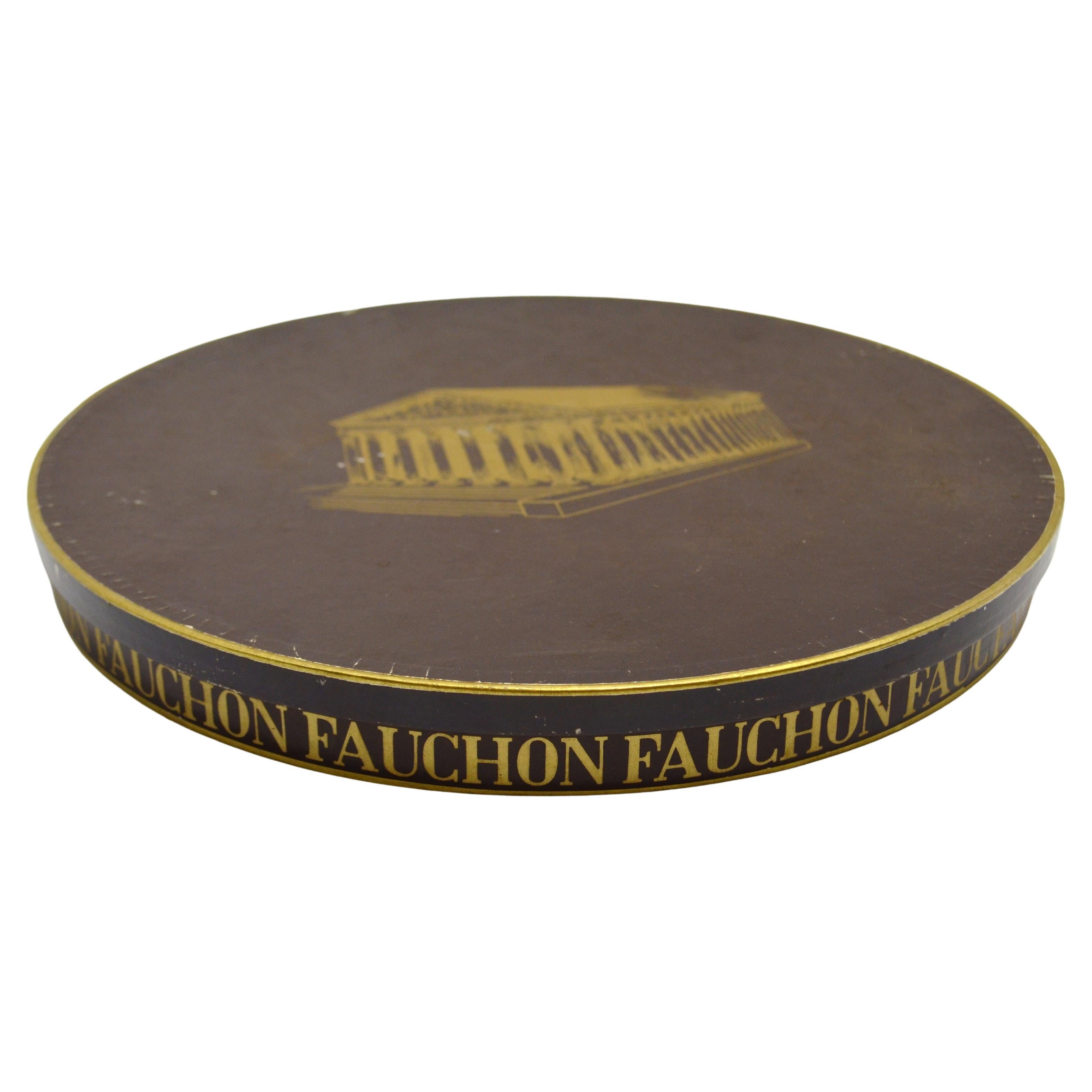 Boîte en carton Fauchon litho or chocolats début 20ème siècle 1920 en vente