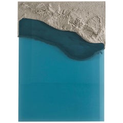 Fault Flatwork, Sand and Blue Glass by Fernando Mastrangelo