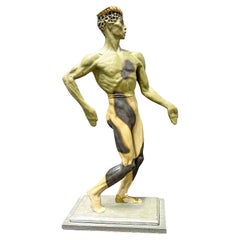 "Faun and Nymph," Art Deco Sculpture of Nijinsky in "Afternoon of a Faun"