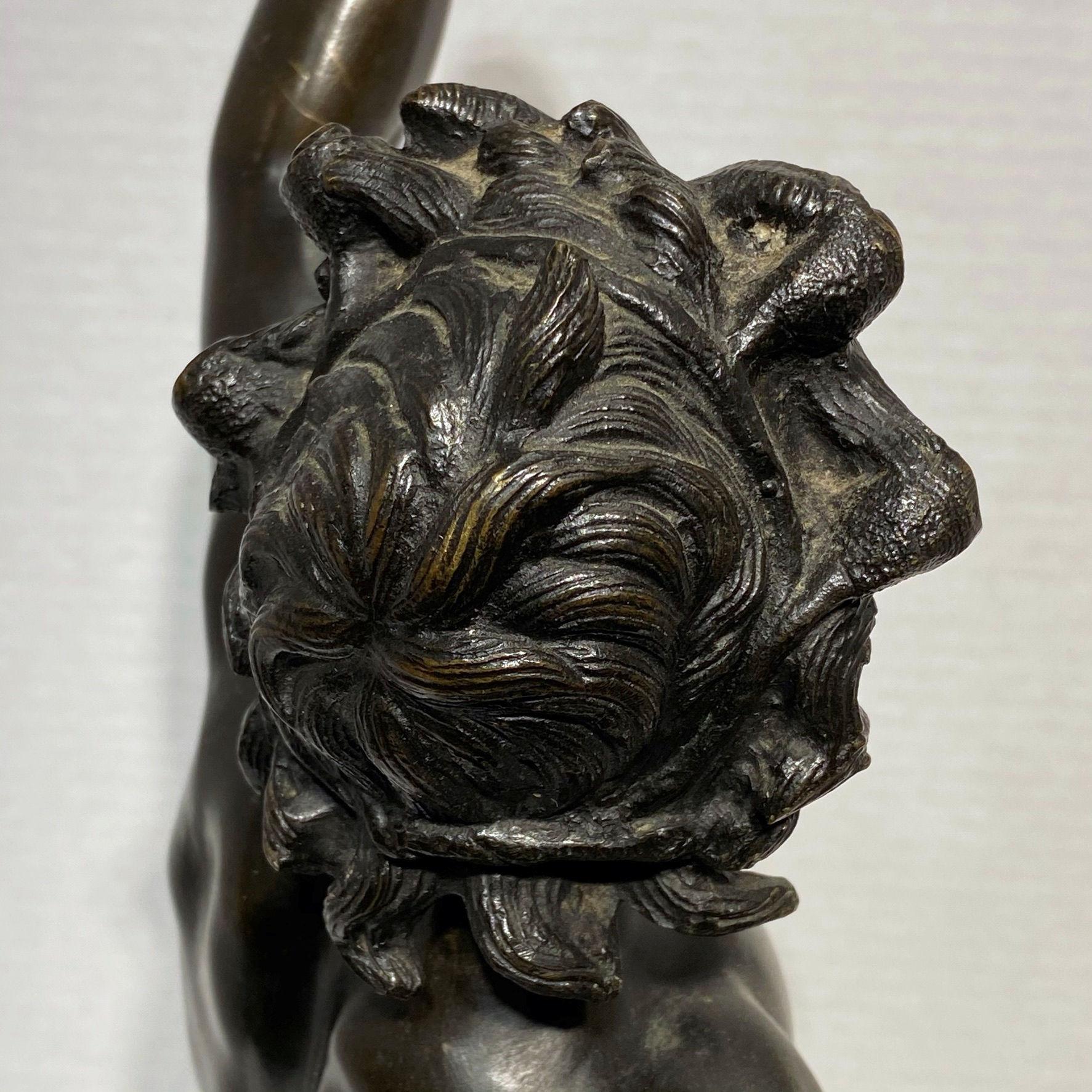 Faun Bronze Sculpture after the Ancient from Pompeii 10