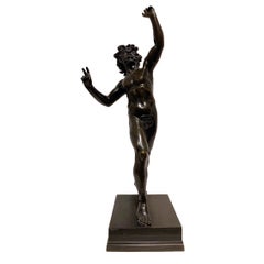 Faun Bronze Sculpture after the Ancient from Pompeii