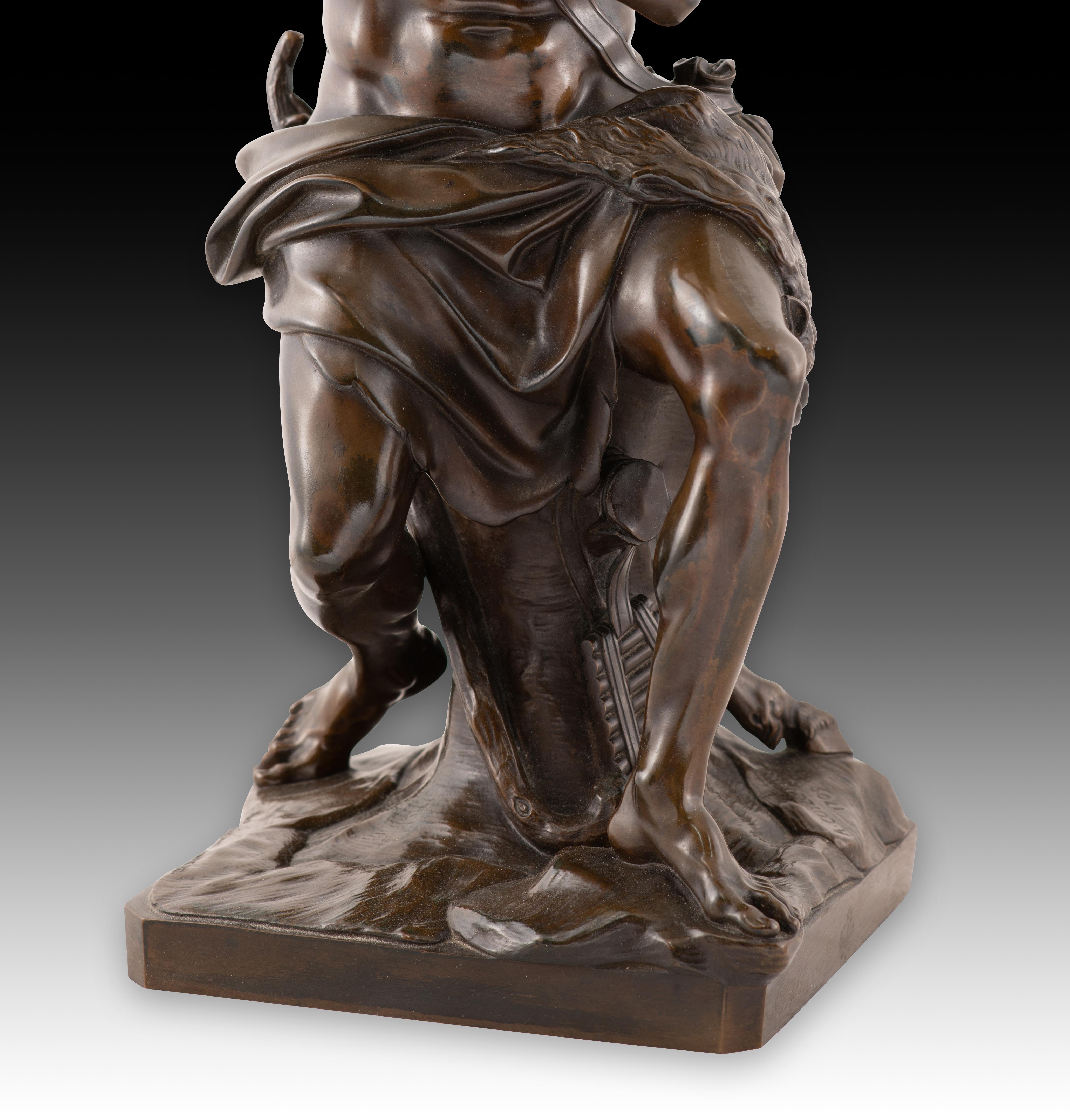 Faun spielt Flöte. Bronze. Nach den Modellen von Antoine Coysevòx. im Angebot 1