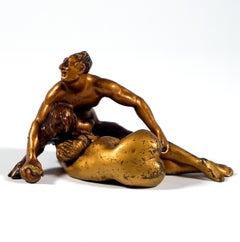 Faun mit weiblichem Akt, Original Wiener Erotikbronze, von Bergmann, CIRCA 1920