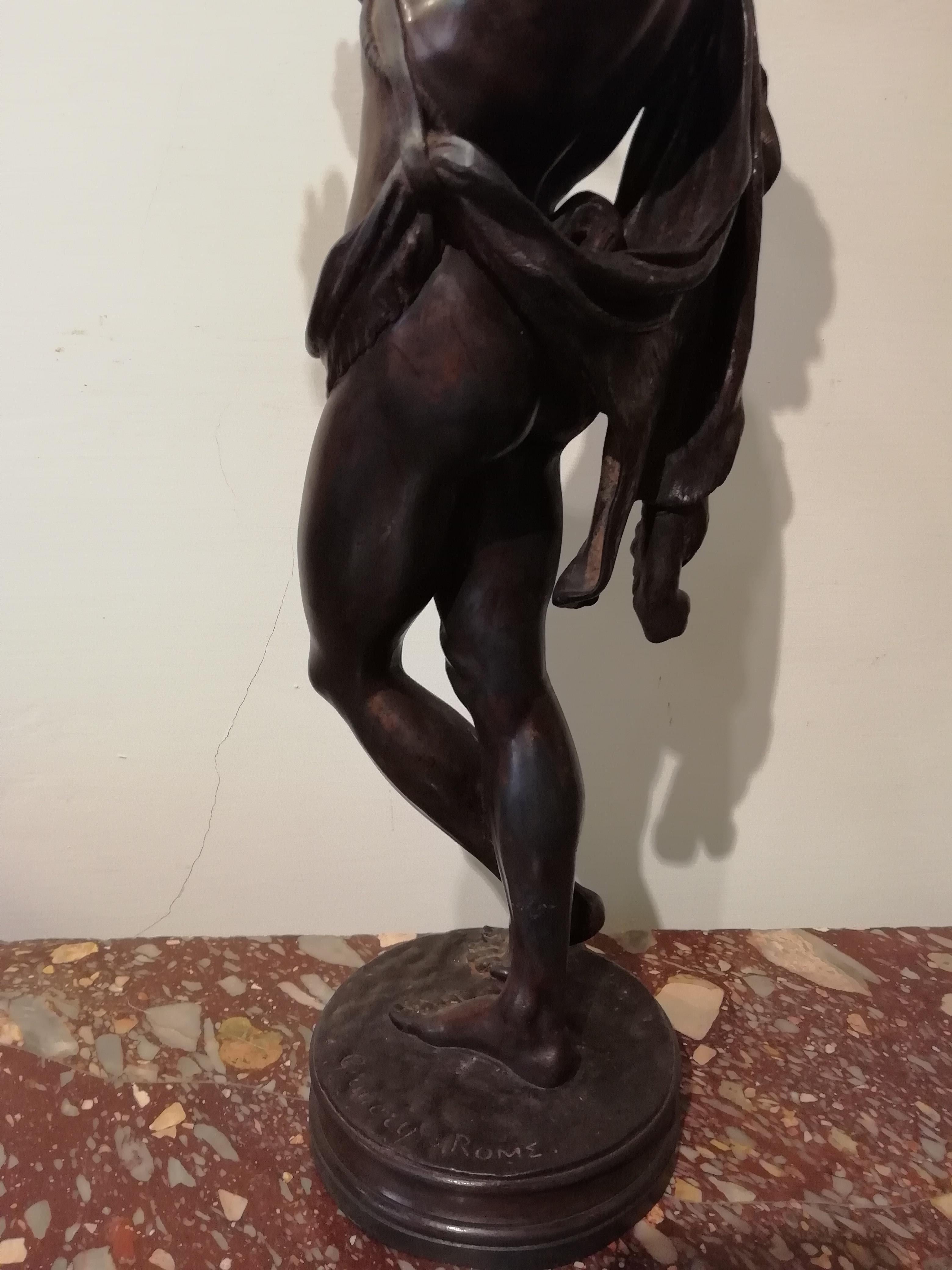 Faun with Goat, Charles Gumery French Bronze Satyr Mythological, 19th Century For Sale 2