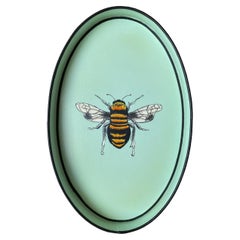 Fauna Aqua Green Handpainted Iron Tray