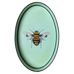 Fauna Aqua Green Handpainted Iron Tray