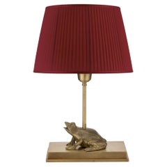 Fauna Froggy Amber Brass Table Lamp