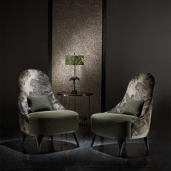 Lampe Fauna éclectique vert acide par Brass Brothers & Co.