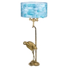 Fauna Lamp Eclectic Light Blue by Brass Brothers & Co. 