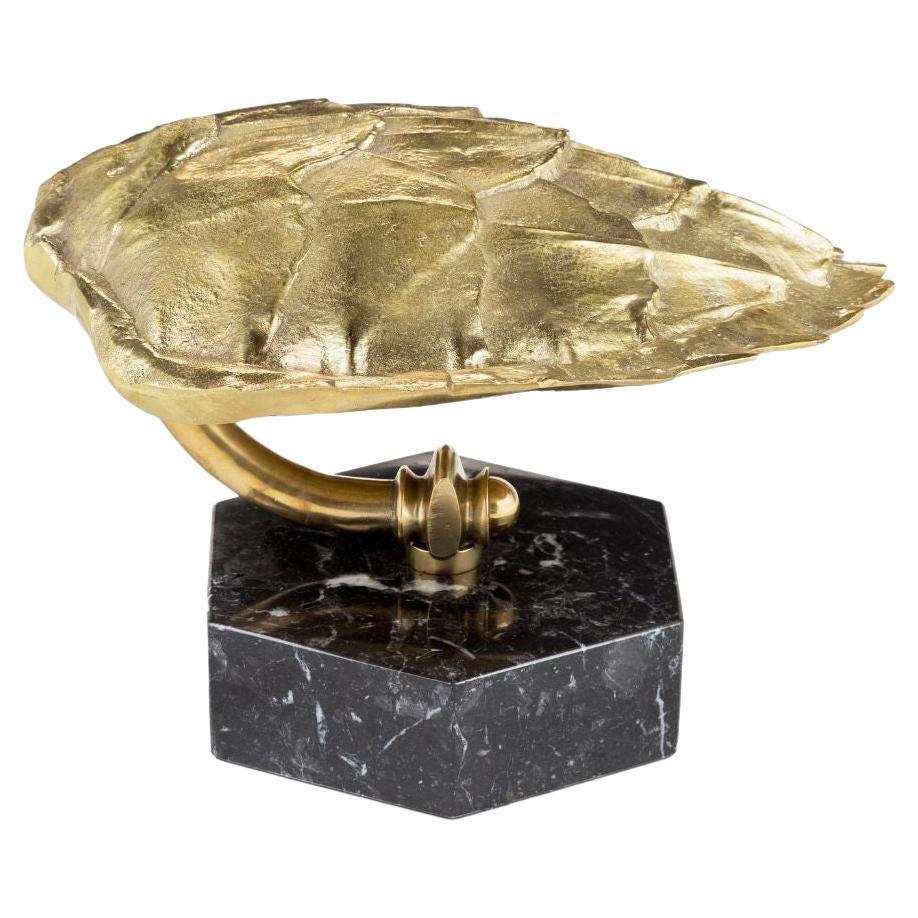 Fauna Turtle Marble Table Lamp For Sale