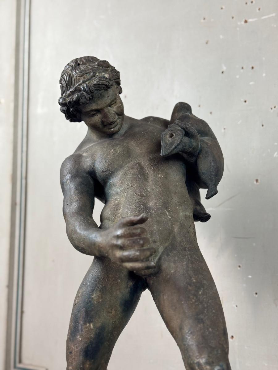 Faune à L'outre, grande Fouille Patina in bronzo, Oggetto del Grand Tour, XIX secolo in vendita 7