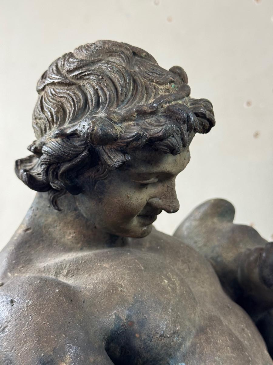Faune à L'outre, grande Fouille Patina in bronzo, Oggetto del Grand Tour, XIX secolo in vendita 2