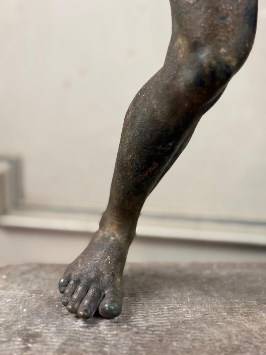 Faune à L'outre, grande Fouille Patina in bronzo, Oggetto del Grand Tour, XIX secolo in vendita 3