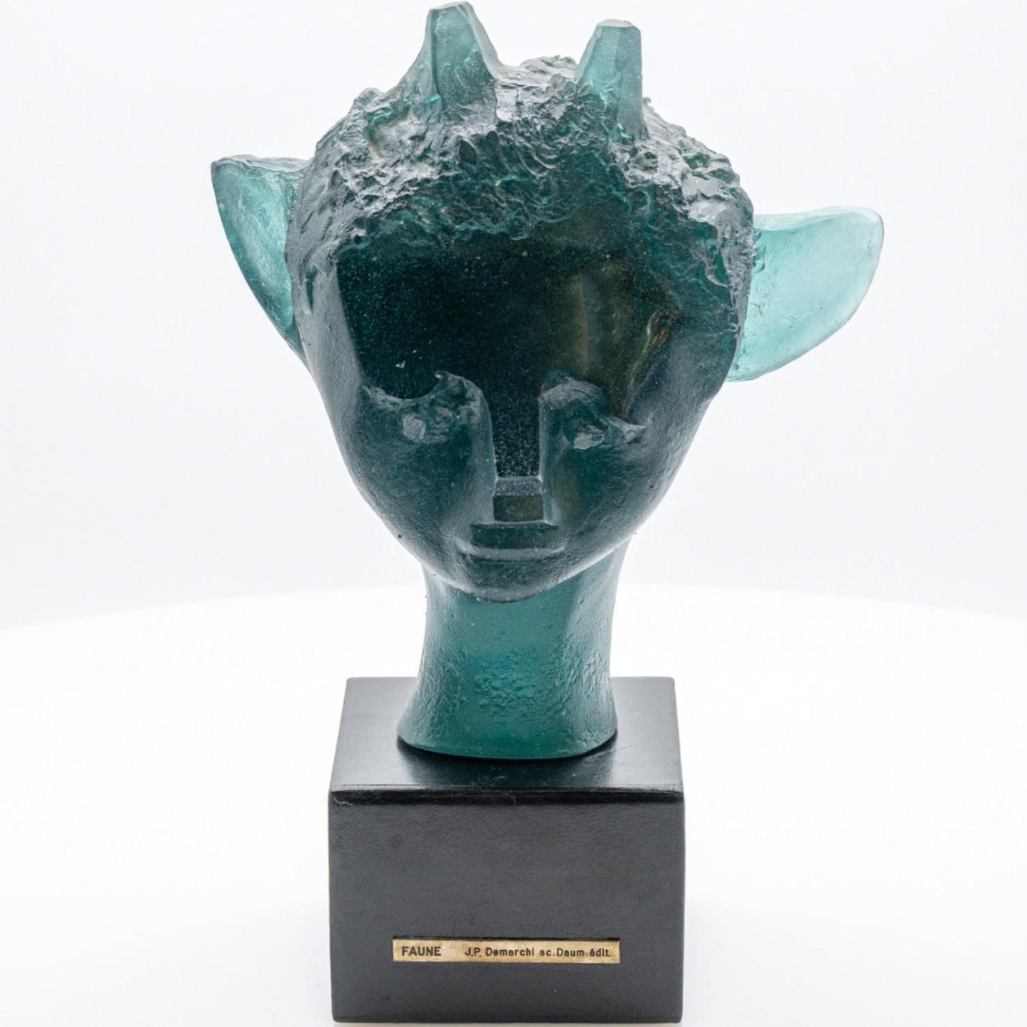 Francese Faune di Jean-Pierre Demarchi Scultura, Daum Francia in vendita