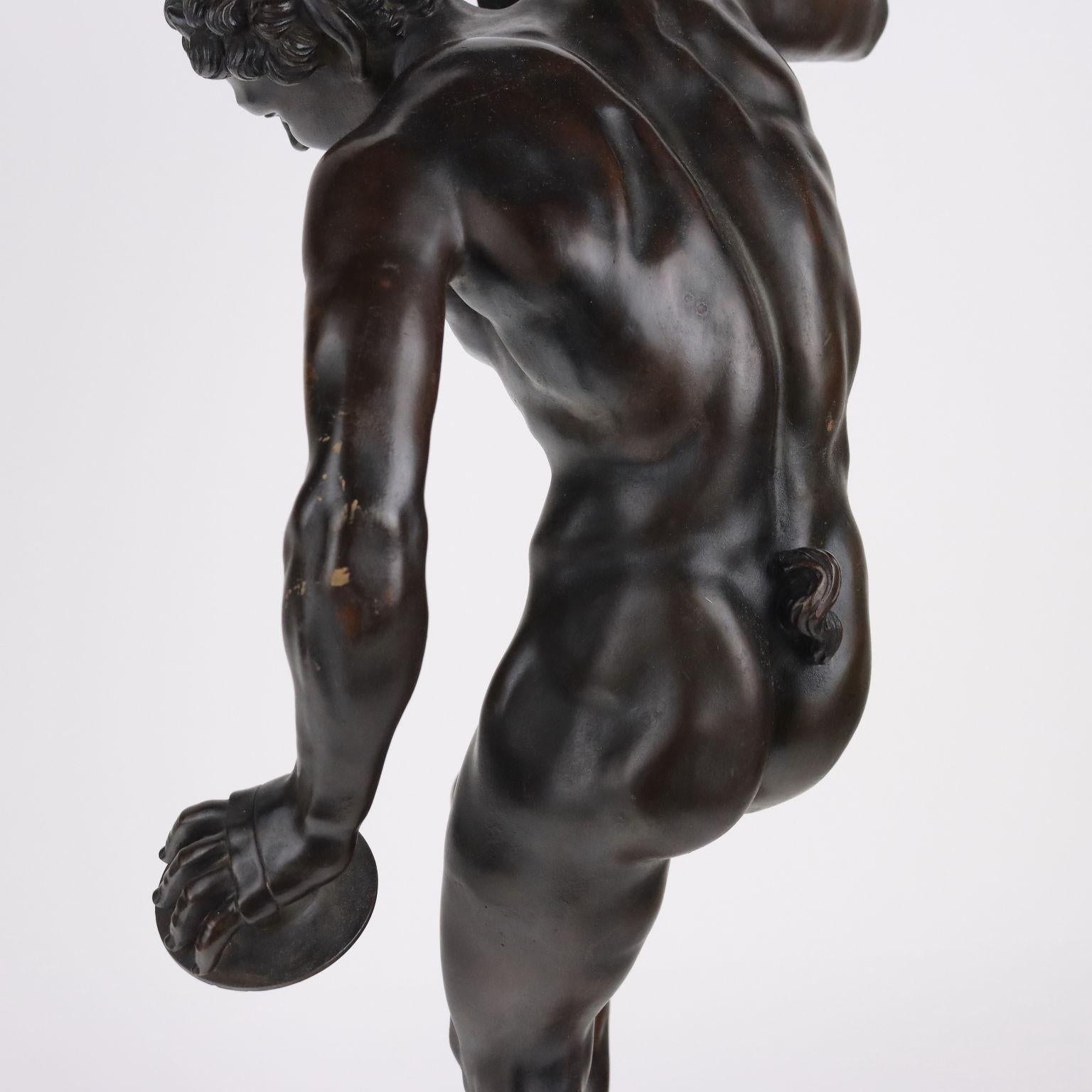 Faun mit Zimbeln aus Bronze Italien Ende 19 im Angebot 2