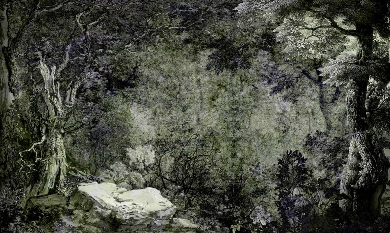 italien Faunus vert foncé  Papier mural en tissu adapté aux zones humides en vente