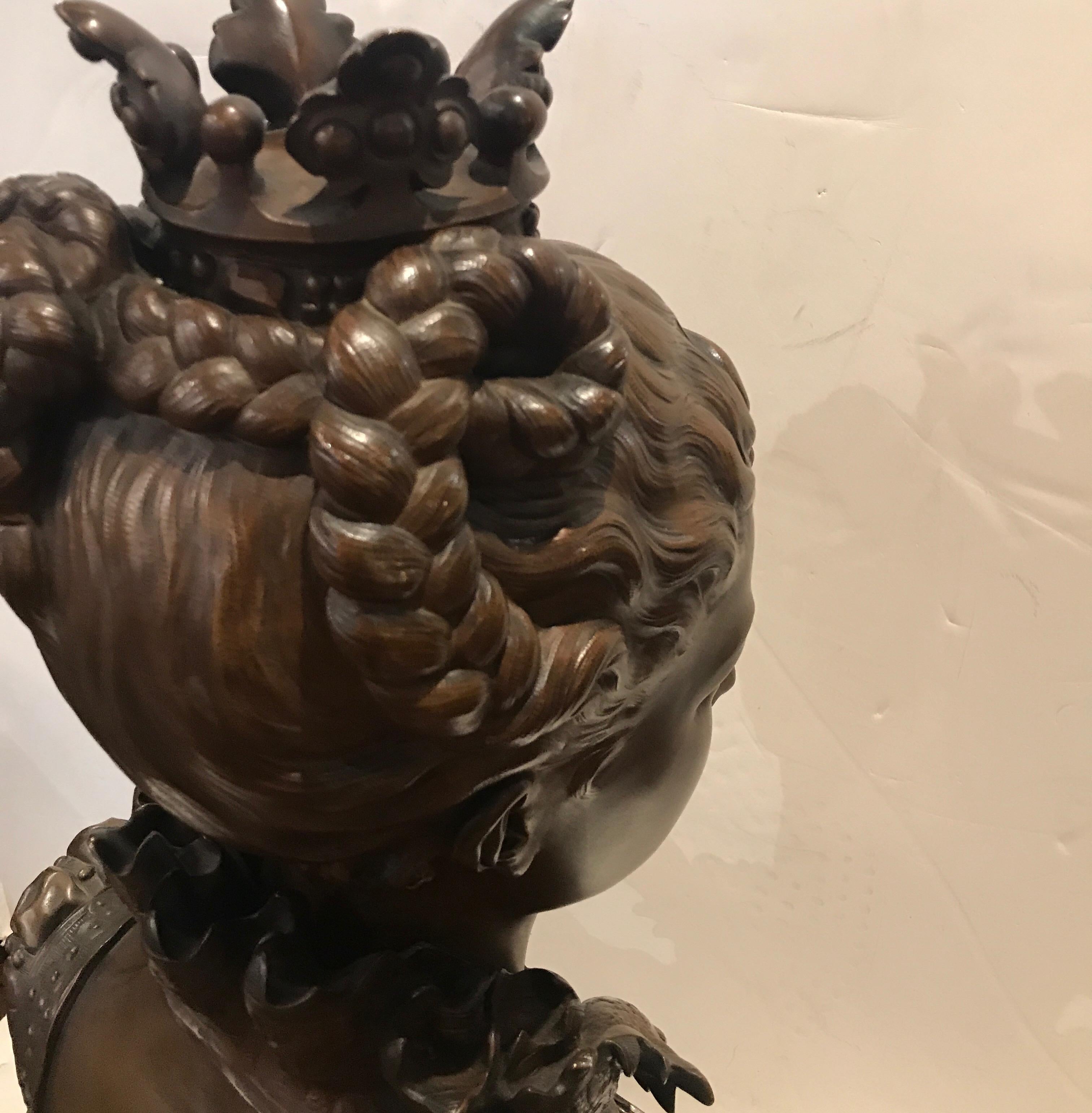 Faure De Brouysse Bronze Bust, France, 19th Century For Sale 5