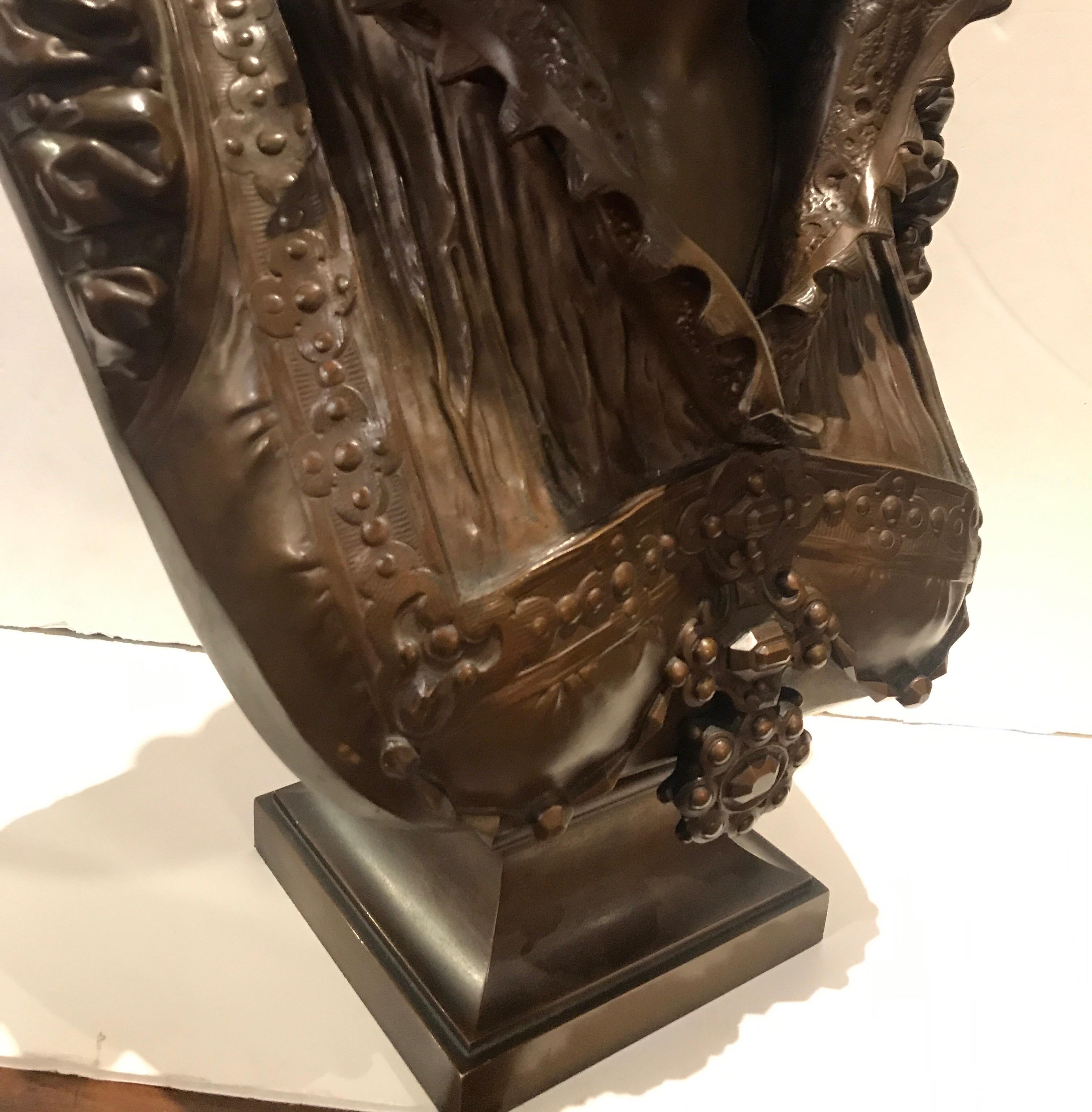Faure De Brouysse Bronze Bust, France, 19th Century For Sale 7