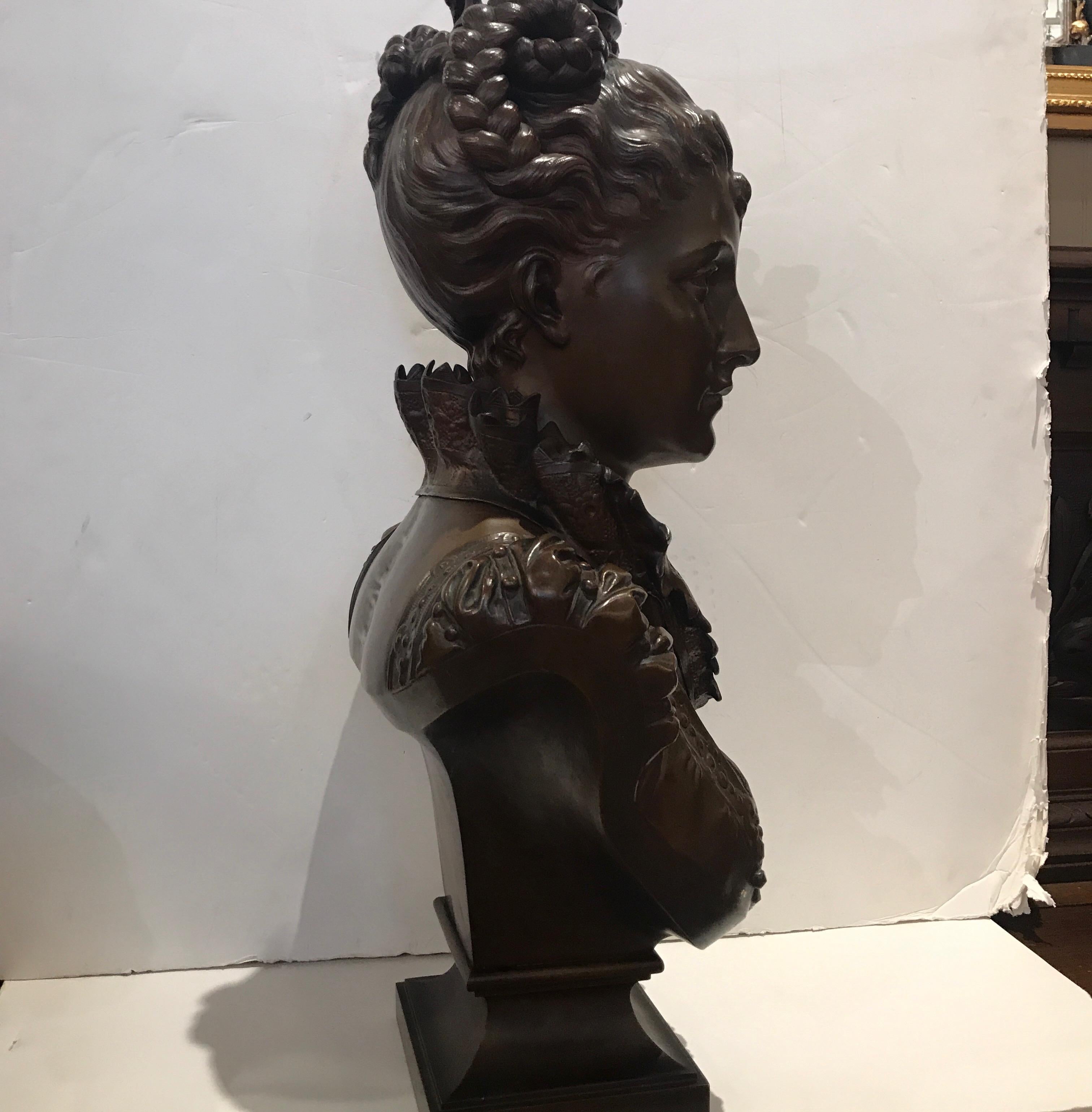 Faure De Brouysse Bronze Bust, France, 19th Century For Sale 3